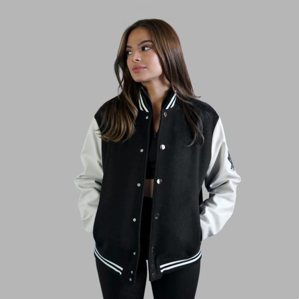 Blvck x Whte Baseball  Jacket Cheap - Image 2